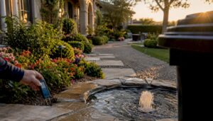 Exterior luxury home showing custom features and pest prevention