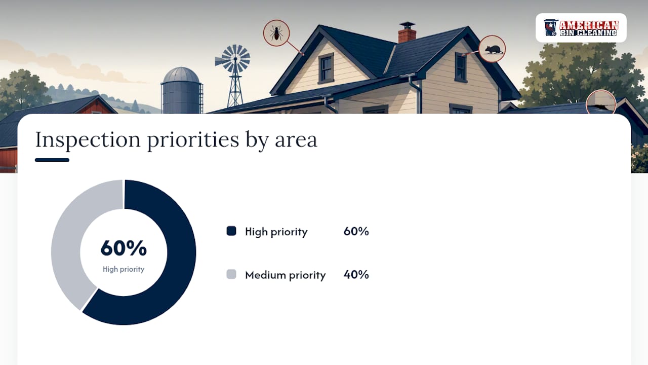 Diagram of interior pest inspection priority areas