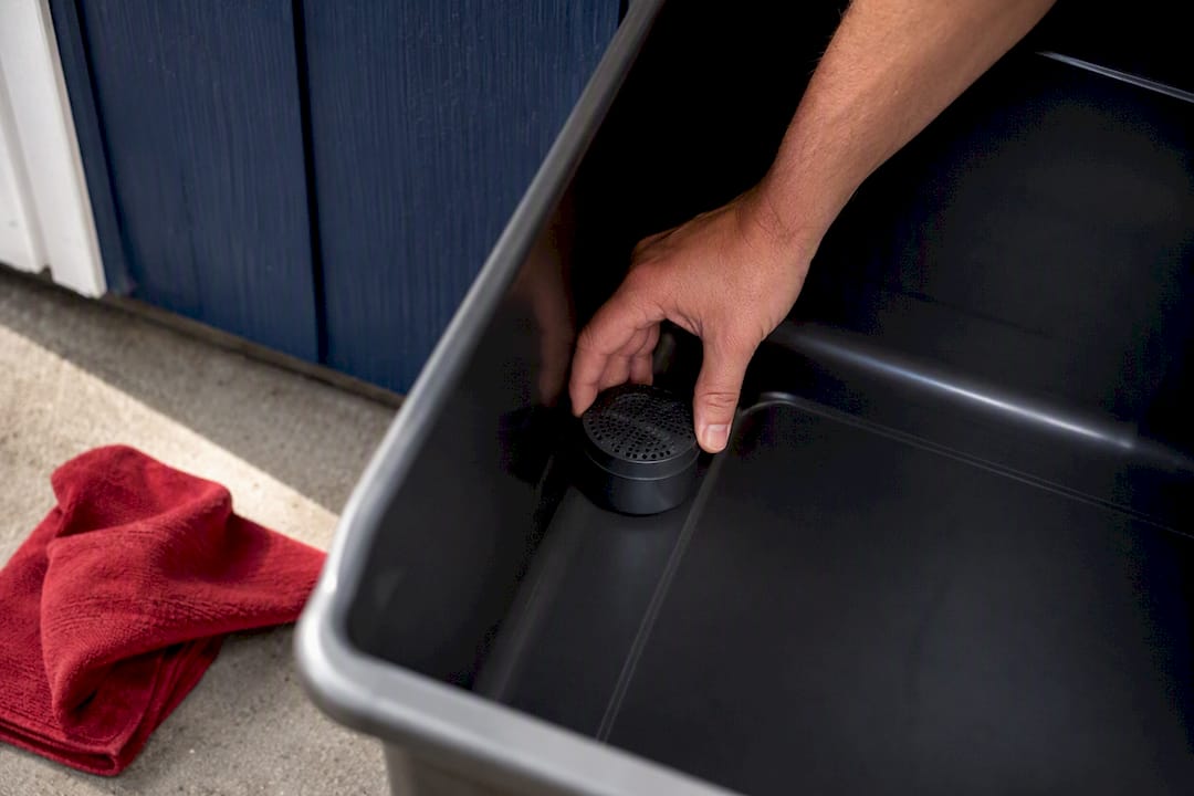 Odor absorber placed inside garbage container